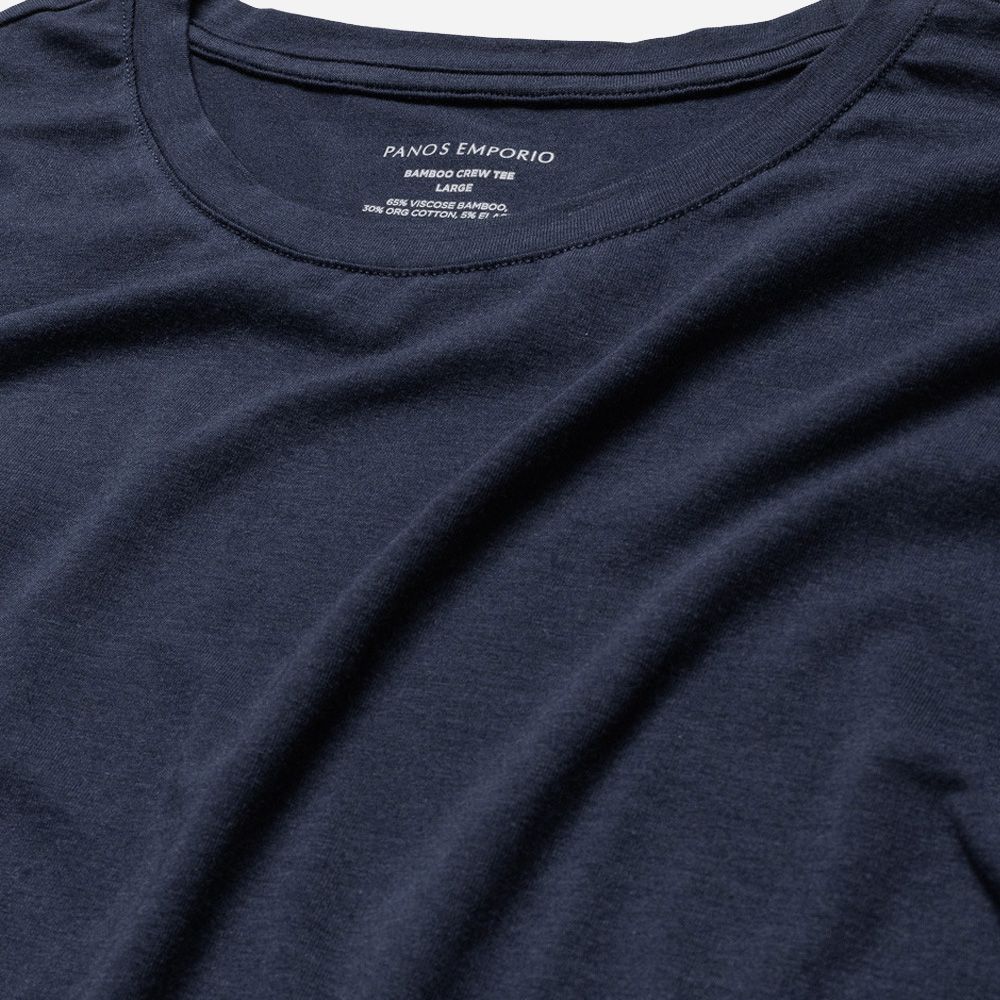 Bamboo/Cotton Tee Crew Navy