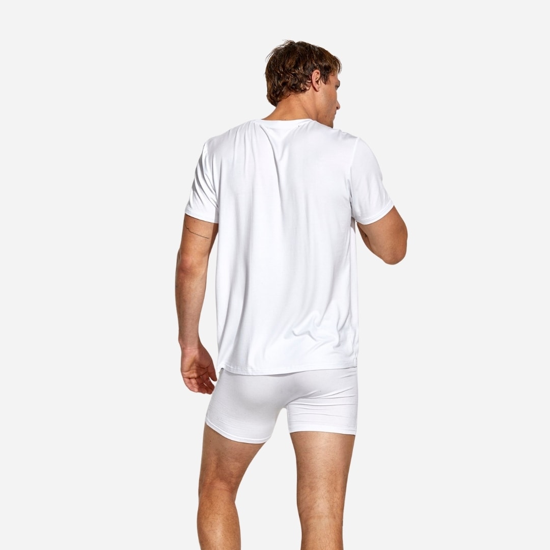Bamboo/Cotton Crew Tee - White