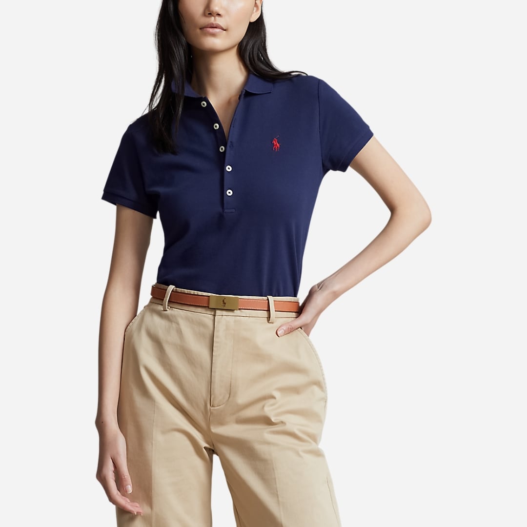 Slim Fit Stretch Polo Shirt - Navy