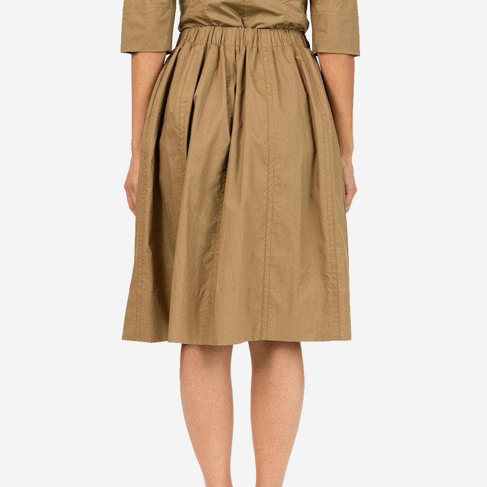 Poplin Tulip Skirt Tobacco