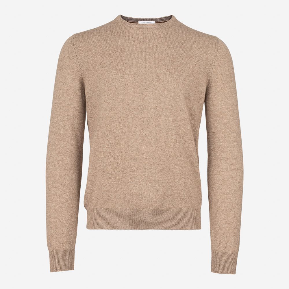 Crew Neck Cashmere - Beige