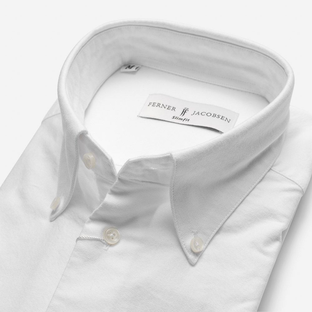 Slim Oxford Button Down -  White