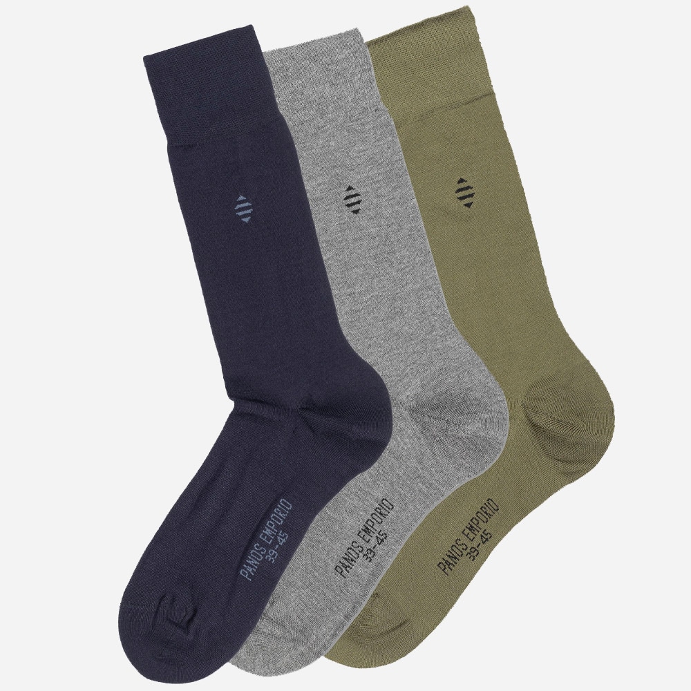 3pk Daniel Bamboo Olive/Mid Grey/Navy