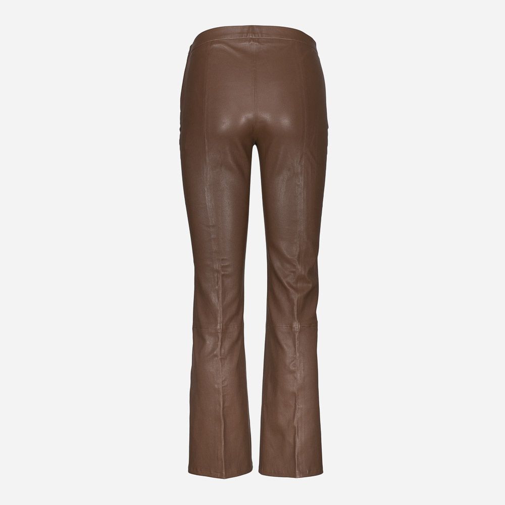 Tyson Crp Str Leather Pants 772 Almond Brown