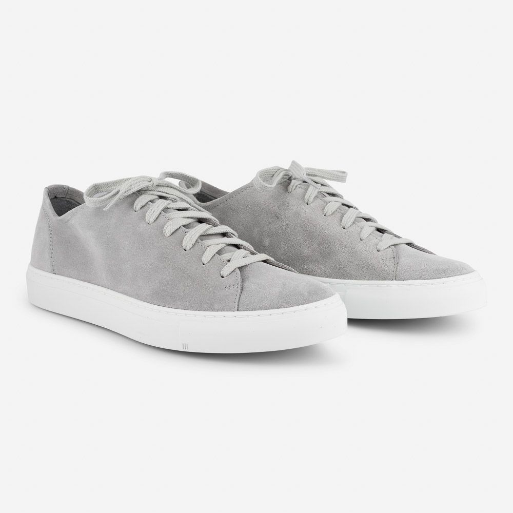 Loria Low Grey Suede