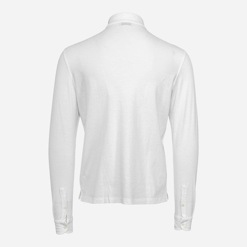 Long Sleeve Pop-Over Shirt - White