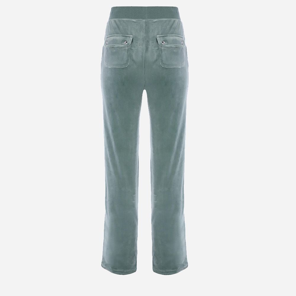 Del Ray  Velour Pant Chinois Green