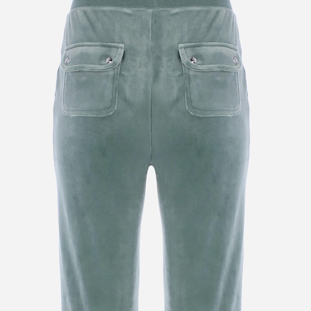 Del Ray  Velour Pant Chinois Green
