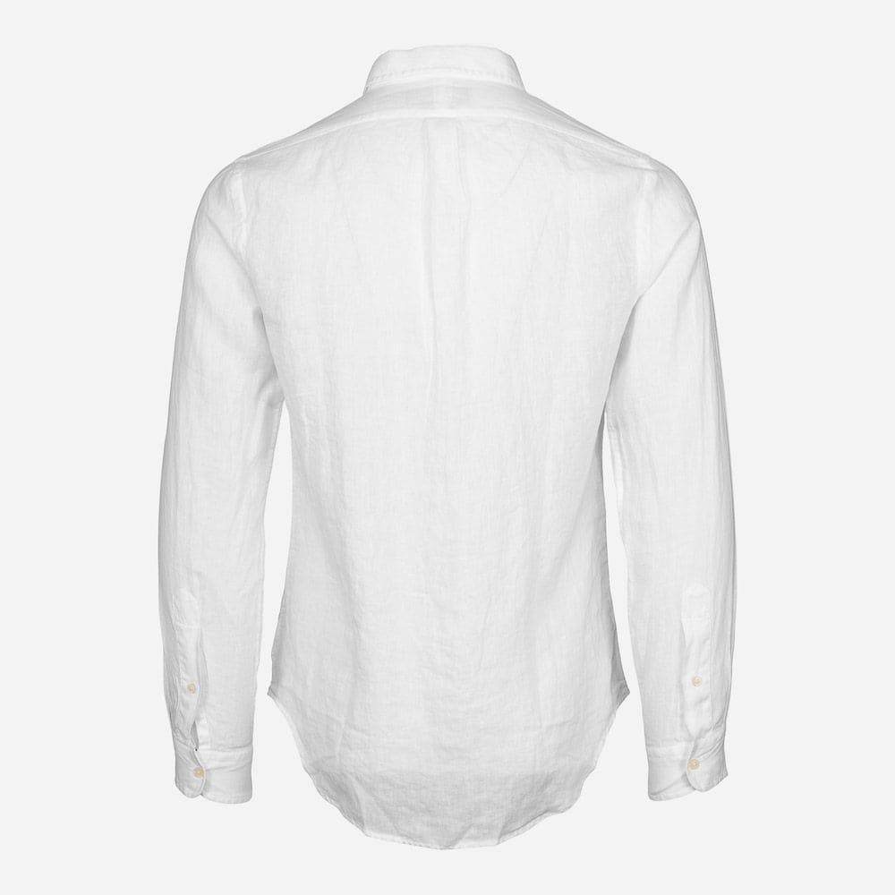Slim Fit Linen Shirt - White