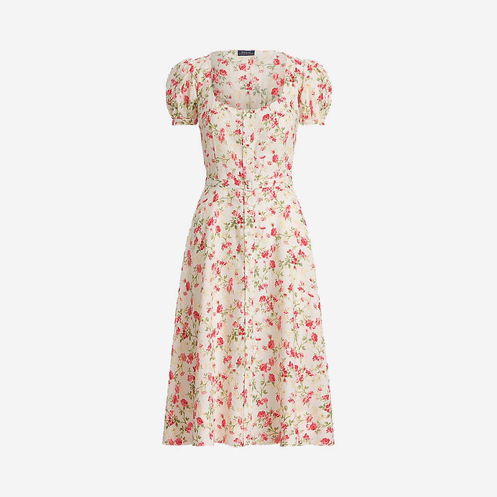 Ss Elzbt Dr-Short Sleeve-Casual Dress 1007 Sweet Pea Print