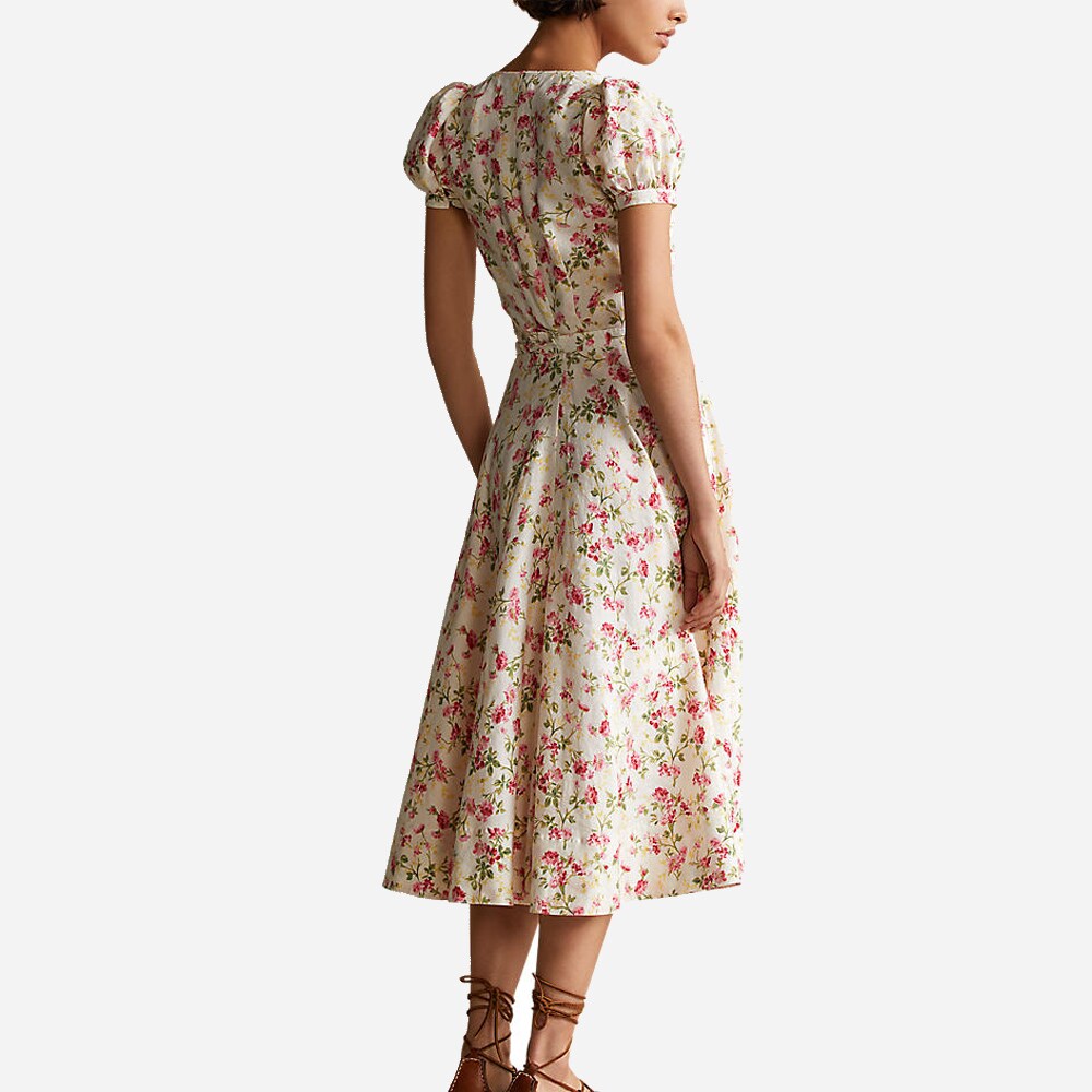 Ss Elzbt Dr-Short Sleeve-Casual Dress 1007 Sweet Pea Print