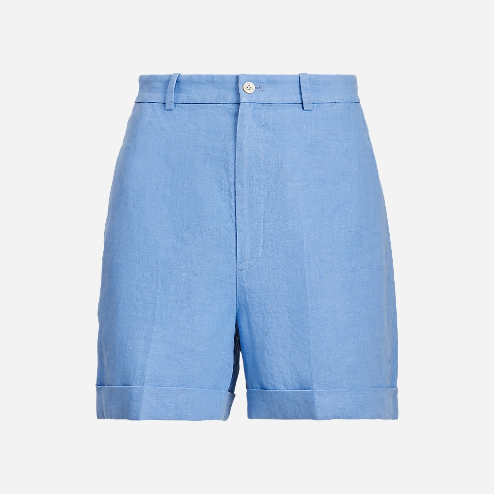 Lyda Sht-Flat Front Chambray Blue