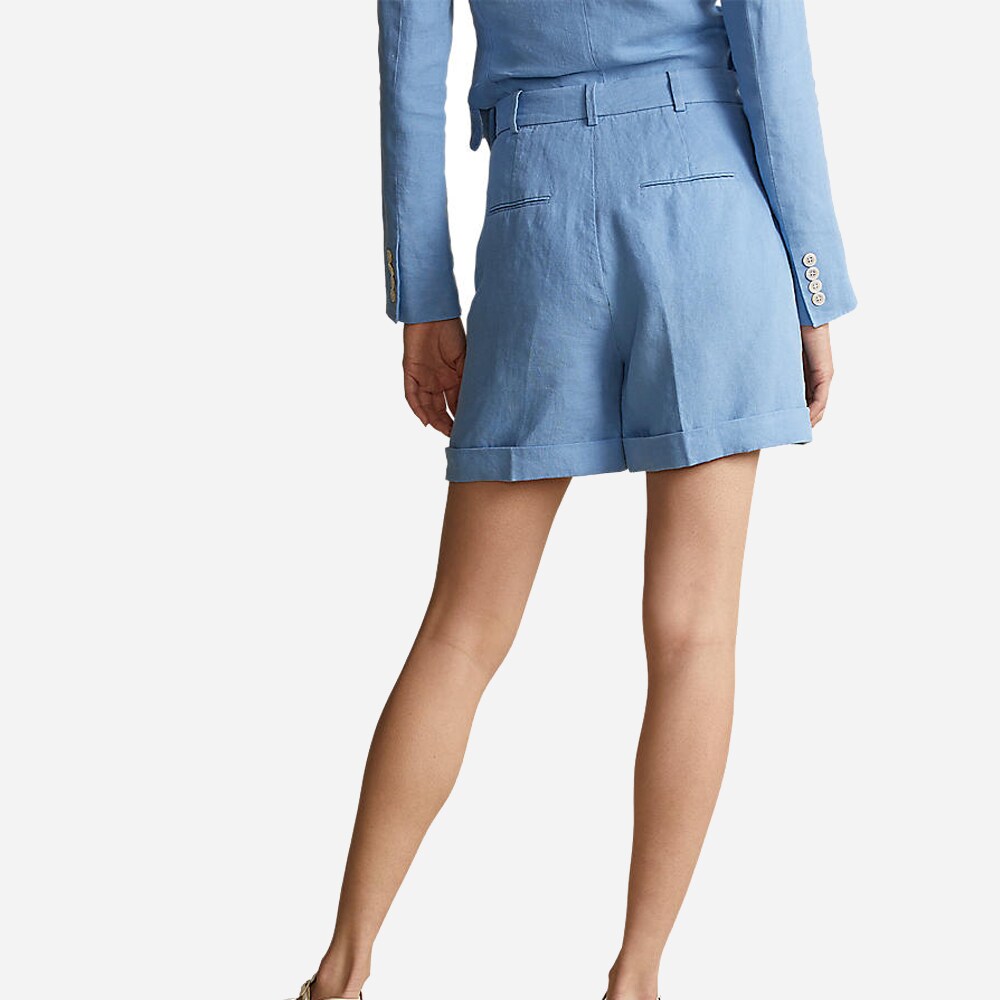 Lyda Sht-Flat Front Chambray Blue