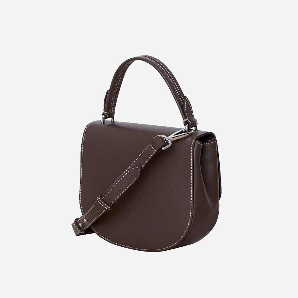 June Small Top Handle Nappa Mocha