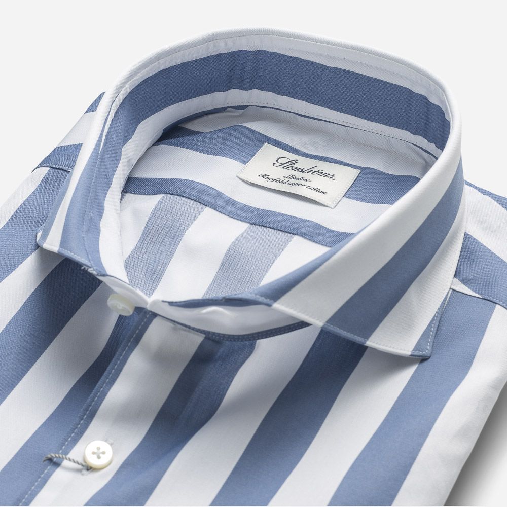 Slimline Bred Stripe Lysblå
