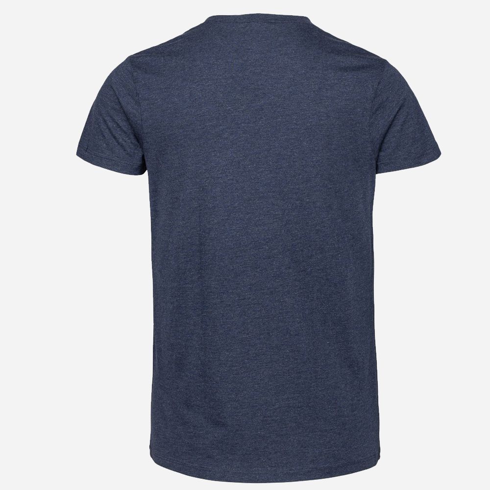 Short Sleeve V-Neck T-Shirt - Blue Melange
