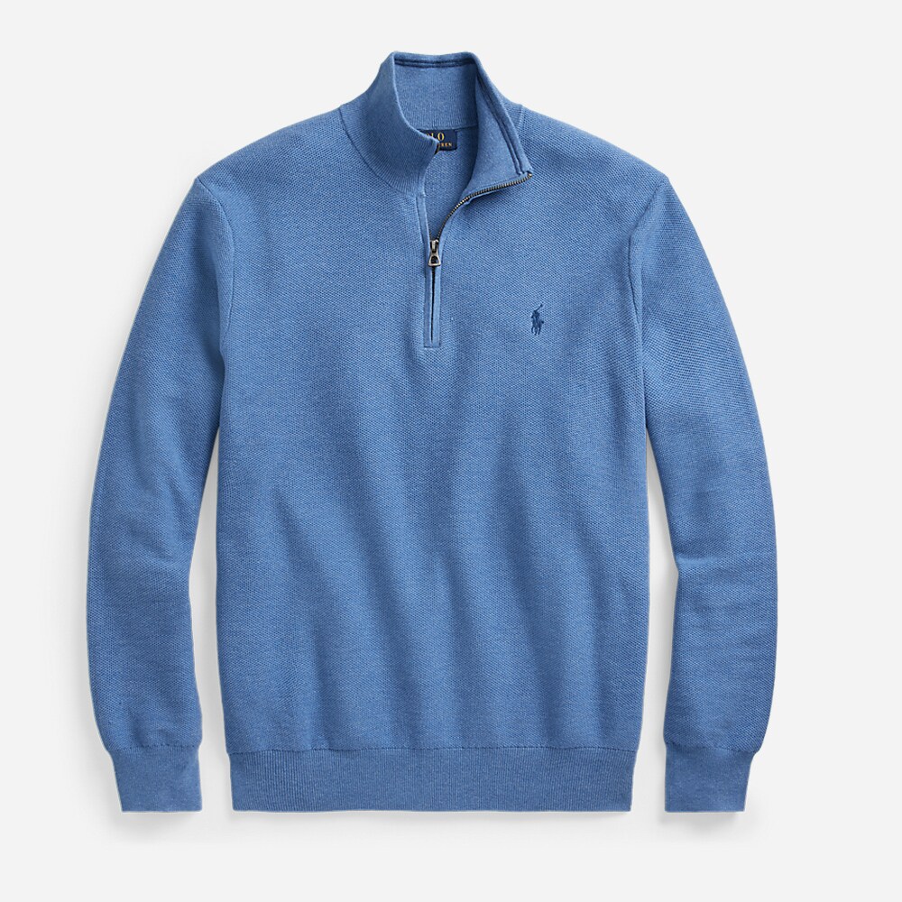 Hz Birdseye Pima Cotton Blue Stone Heather