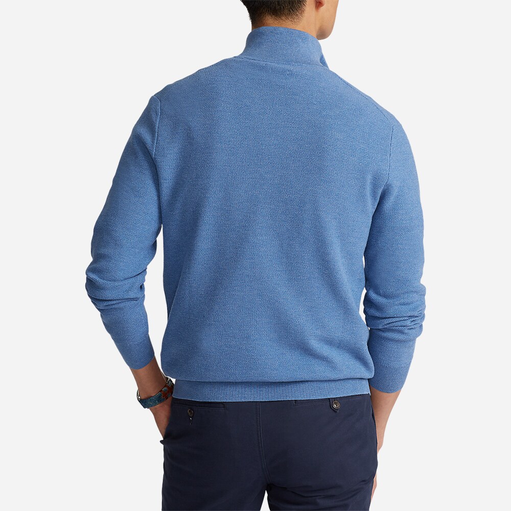 Hz Birdseye Pima Cotton Blue Stone Heather