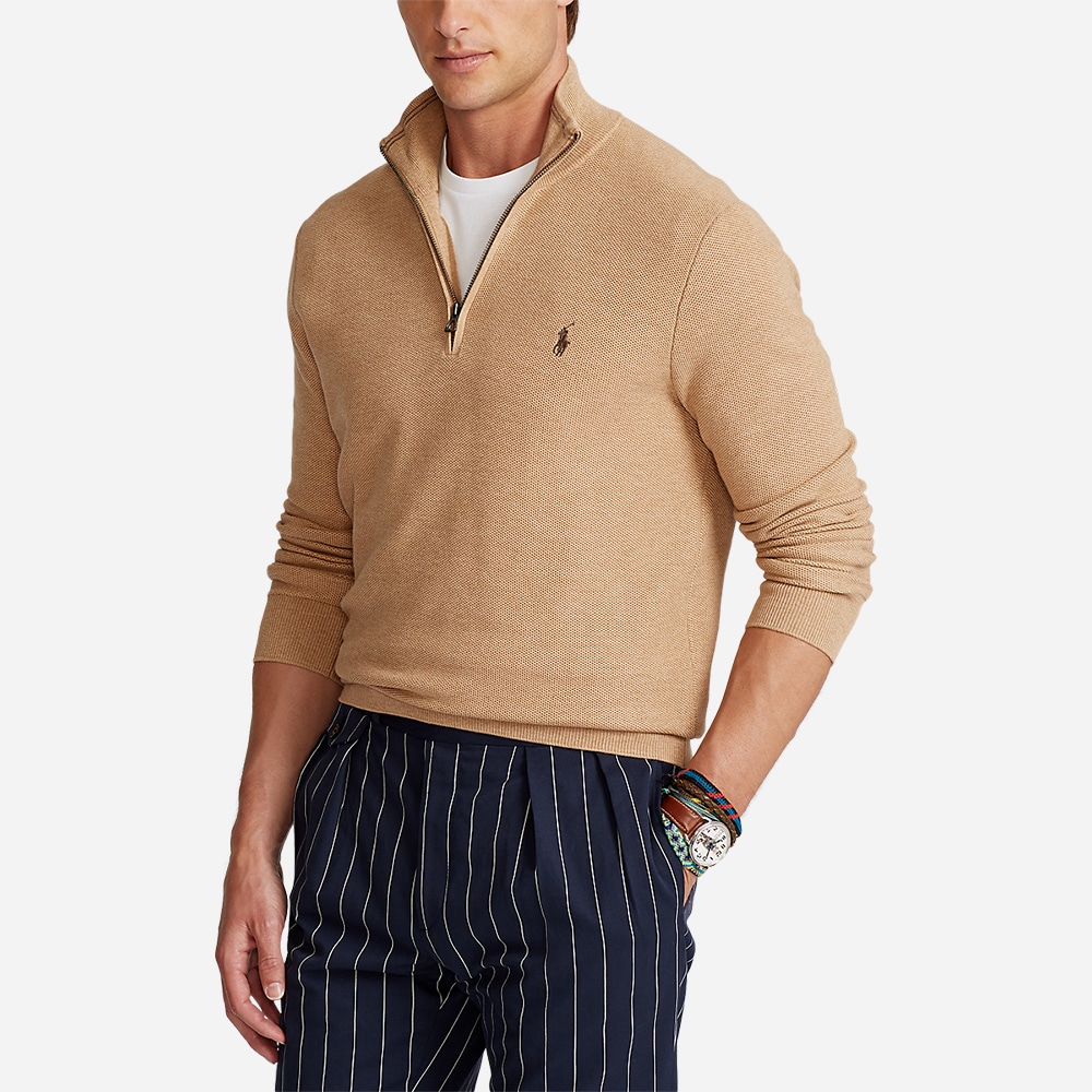 Hz Birdseye Pima Cotton Camel Melange