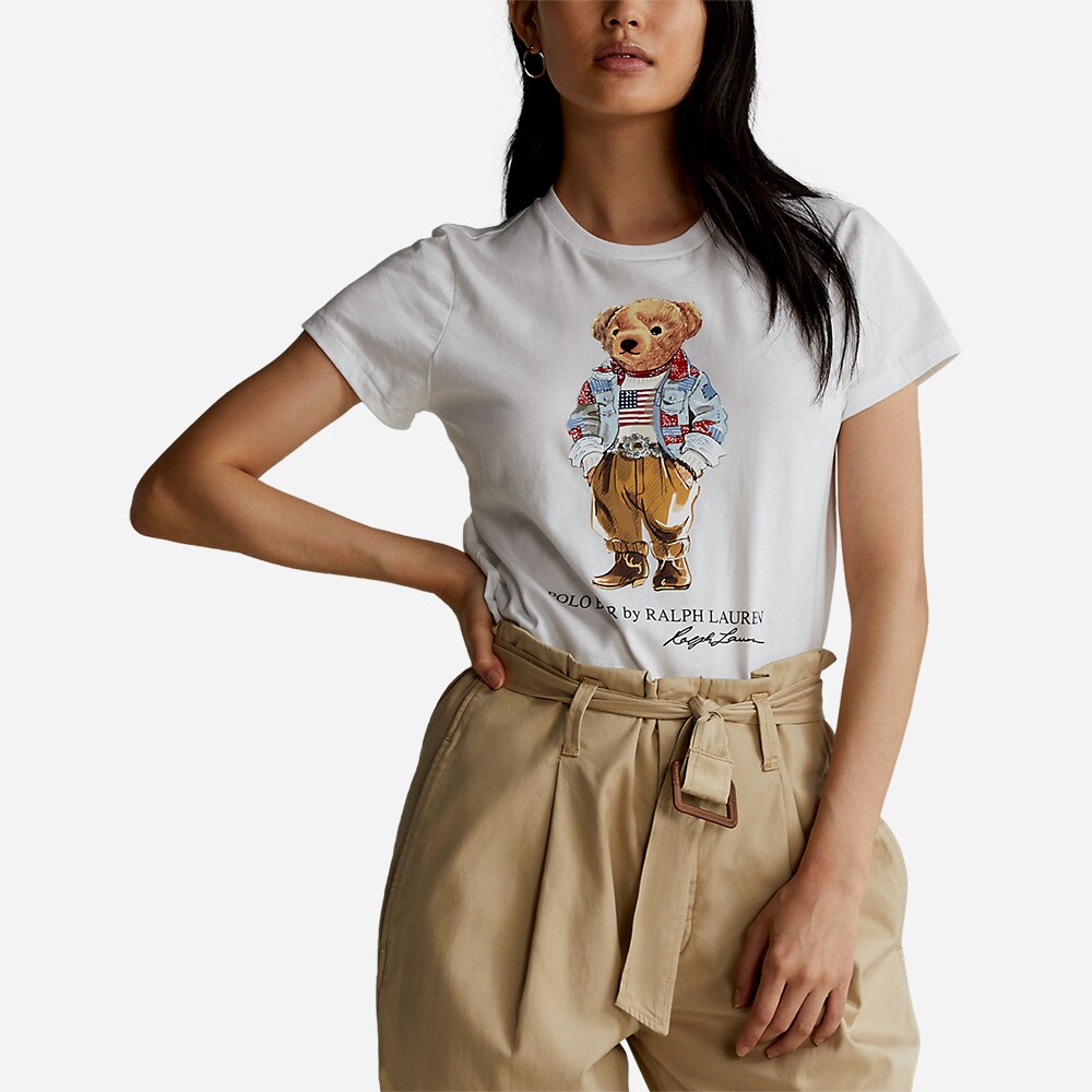Pw Bear Rl T-Short Sleeve-T-Shirt White
