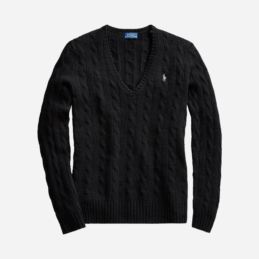 Kimberly-Classic-Long Sleeve-Sweater Polo Black