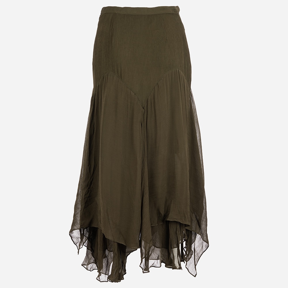 Handkerchief Hem Skirt - Dark Loden