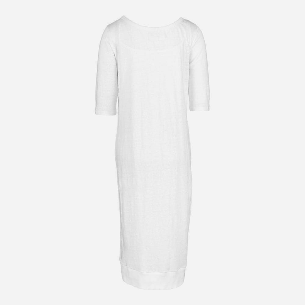 Boatneck Dress White
