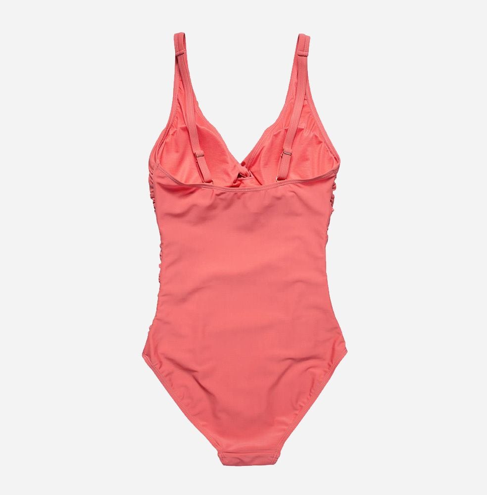 Simi Solid Swimsuit Coral