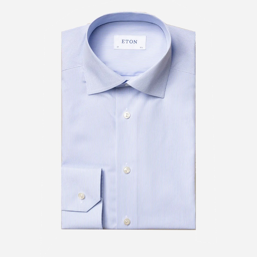 Contemporary Fit Shirt Em - Striped Blue/White