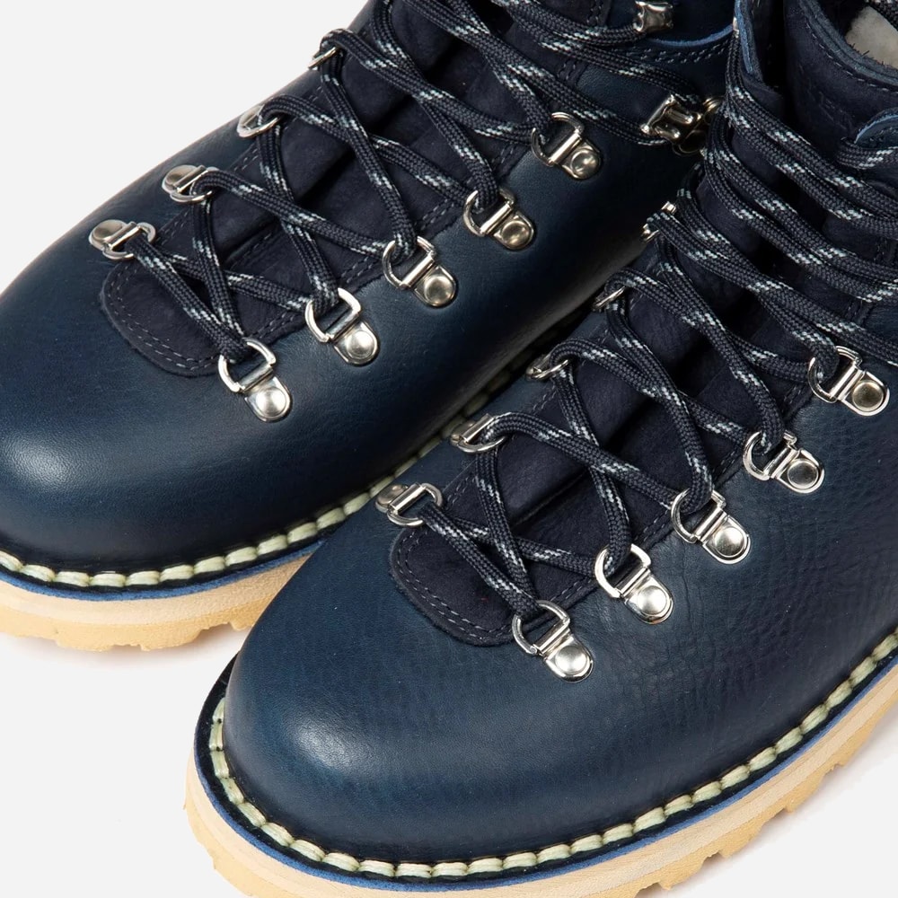 Roccia Vet Navy Leather Shearling