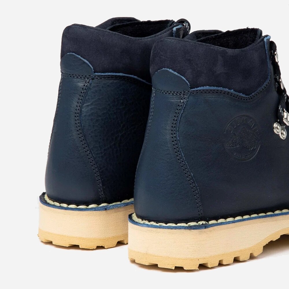 Roccia Vet Navy Leather Shearling