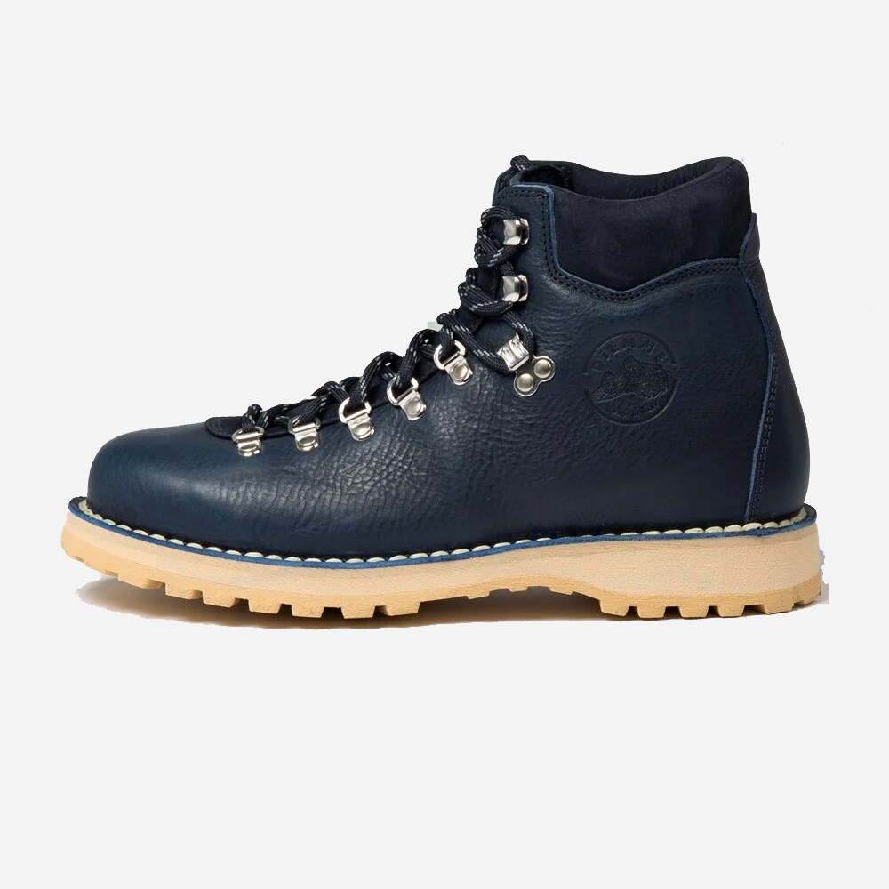 Roccia Vet Navy Leather Shearling
