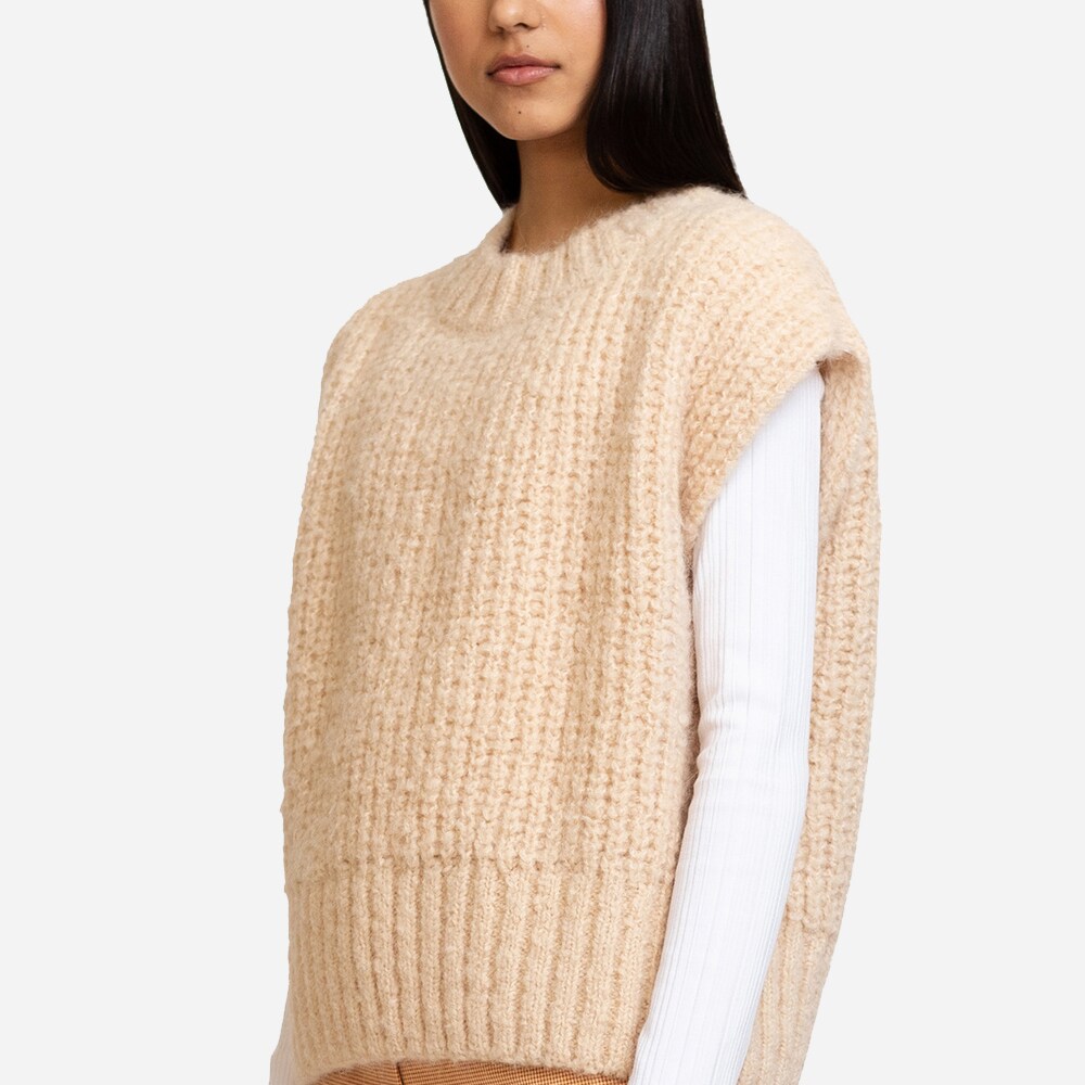 Sila Knit Vest Ecru