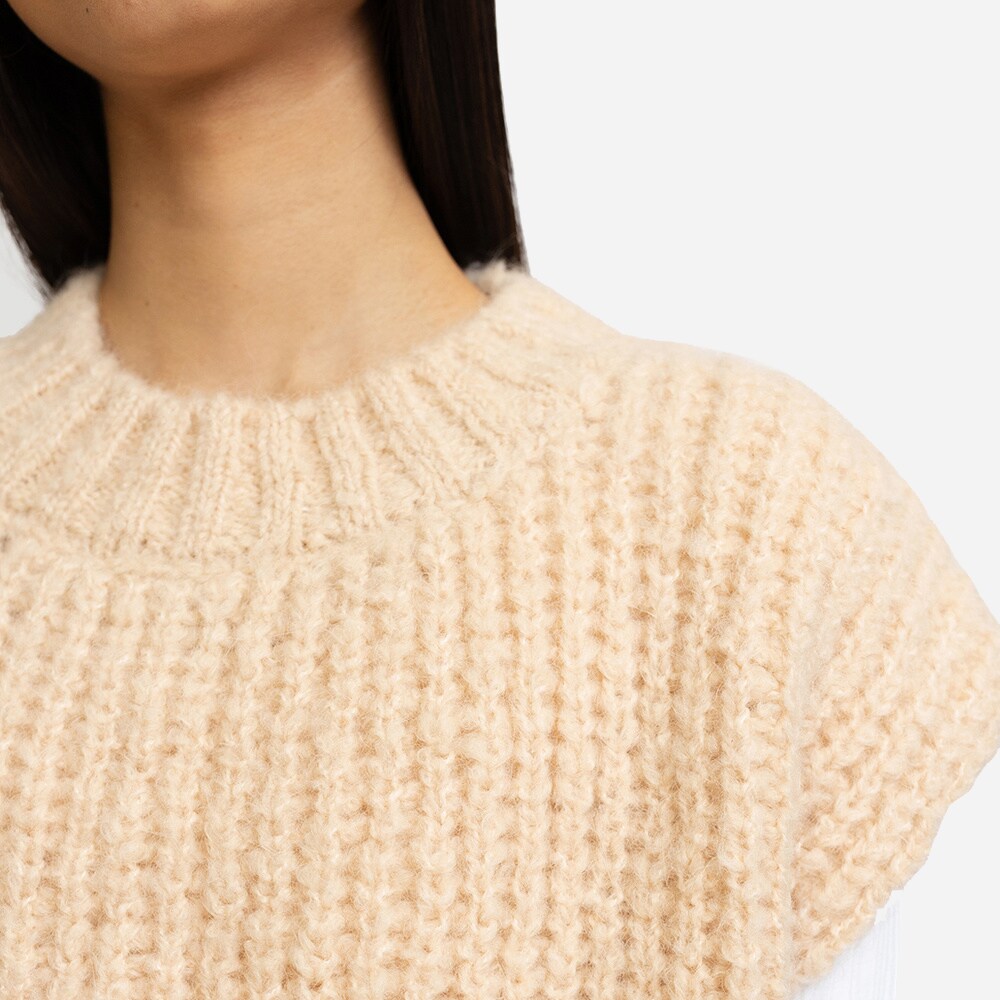 Sila Knit Vest Ecru