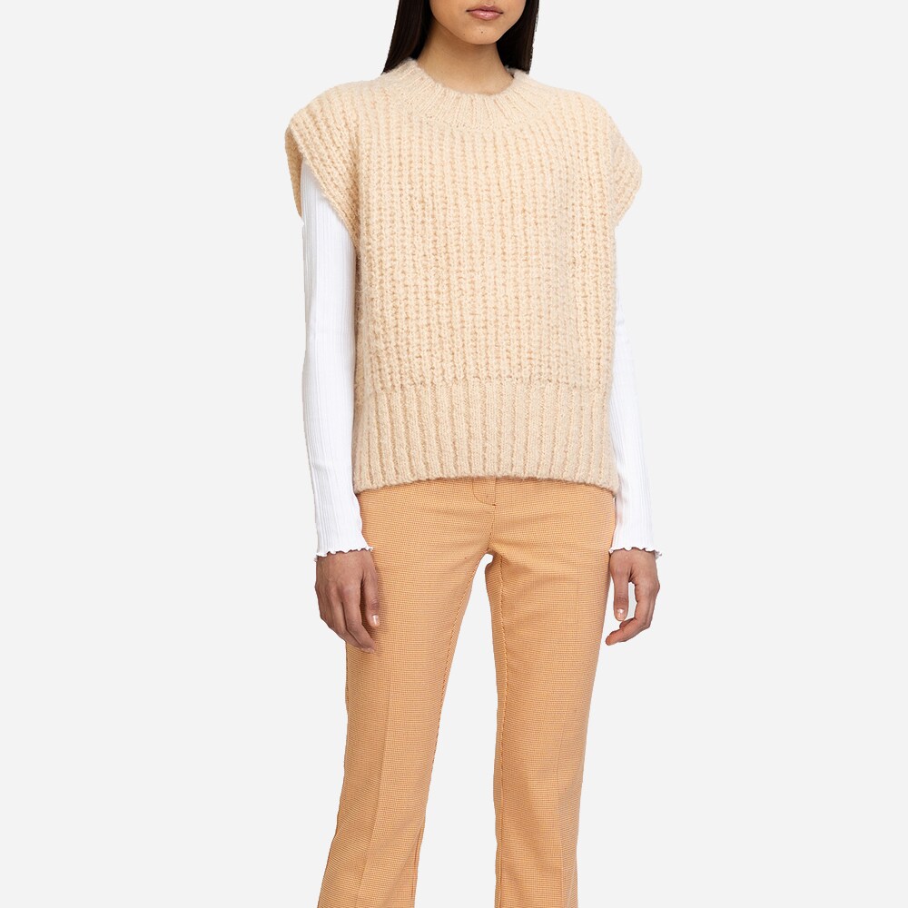 Sila Knit Vest Ecru