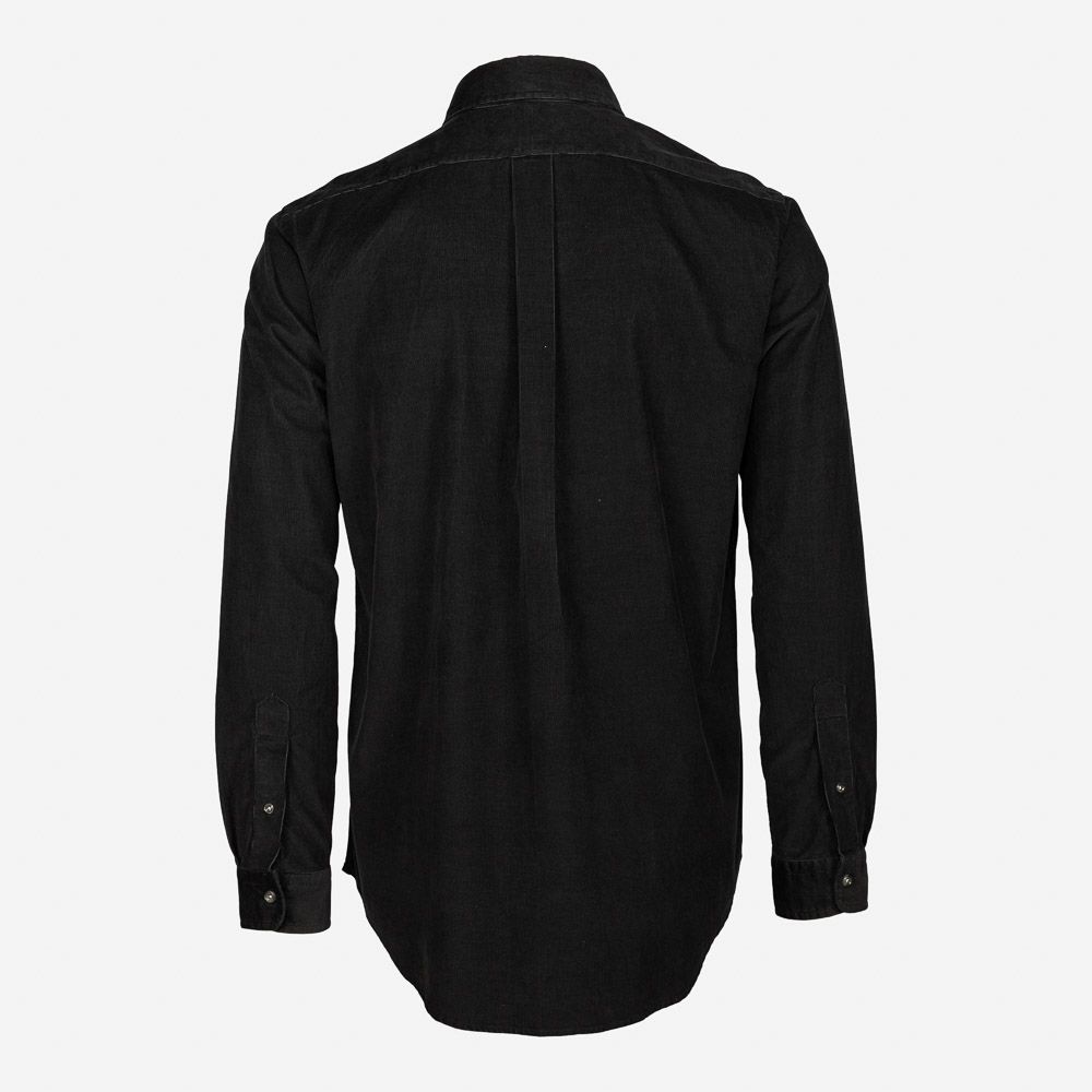 Slim Fit Corduroy Shirt - Polo Black