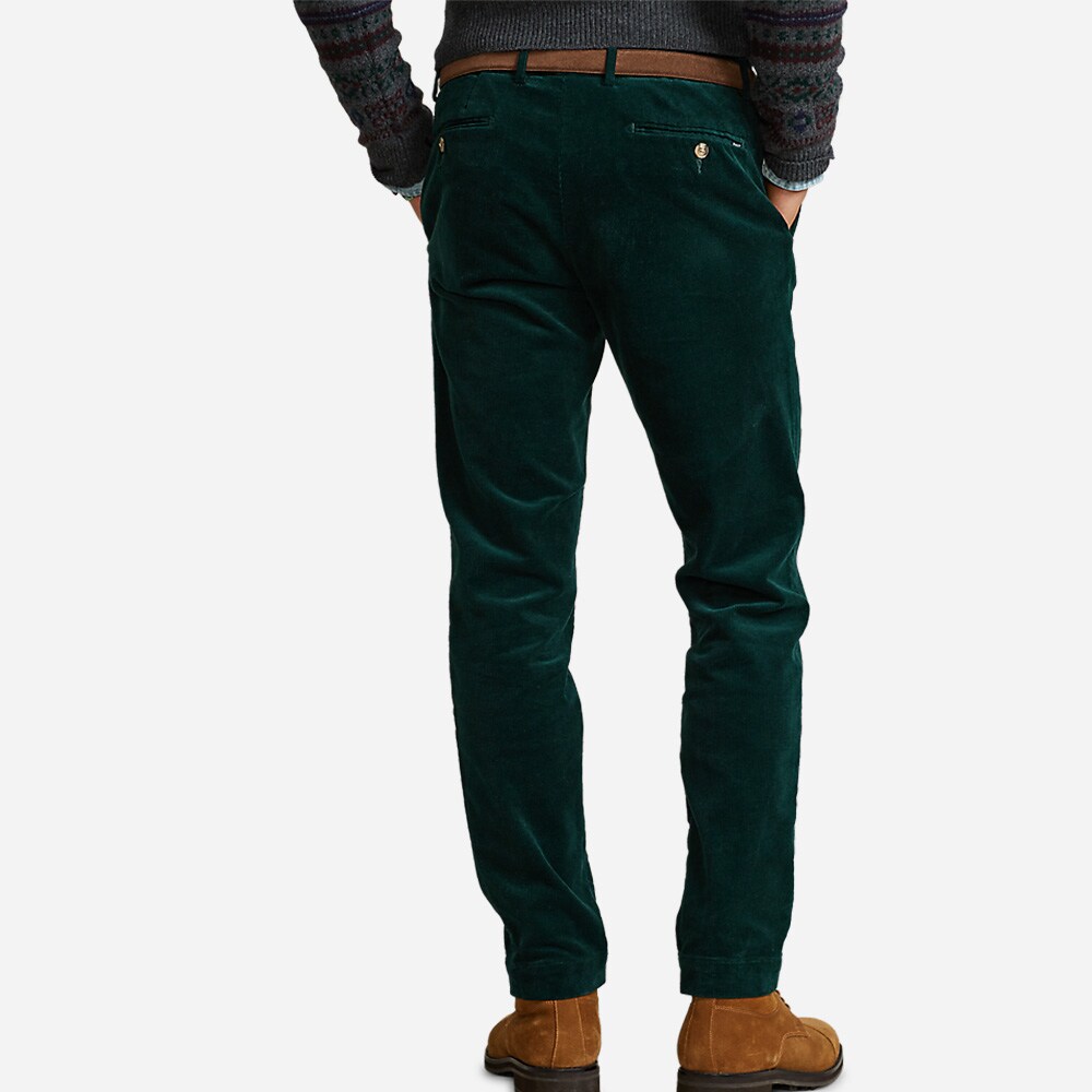 Slim Fit Flat-Pant College Green