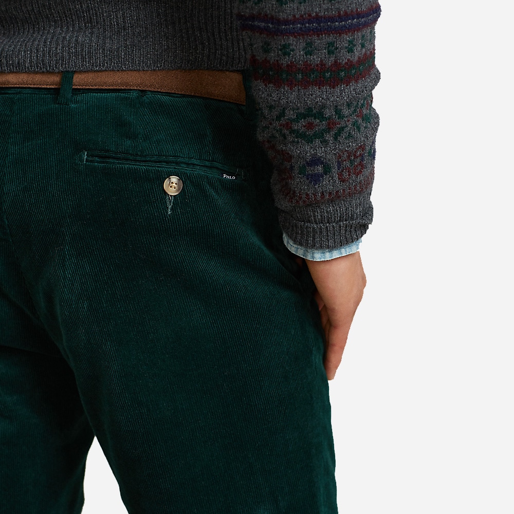 Slim Fit Flat-Pant College Green