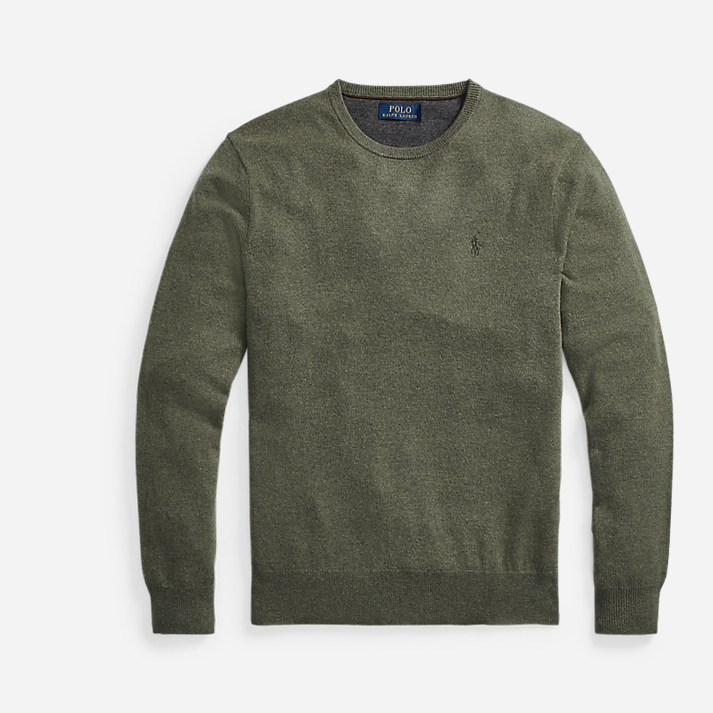 Long Sleeve-Sweater Fossil Green Heather