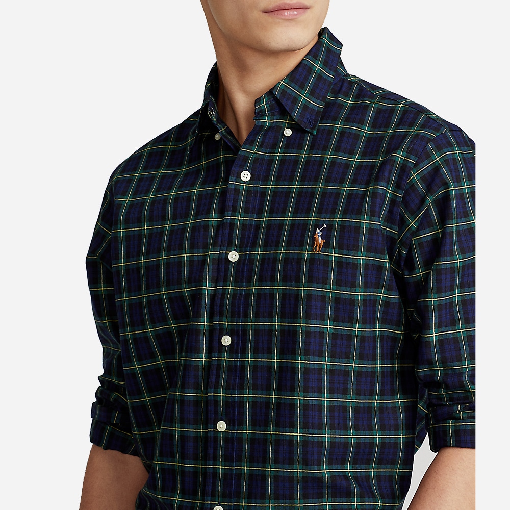 Slim Sport Shirt 4902 Navy/Green