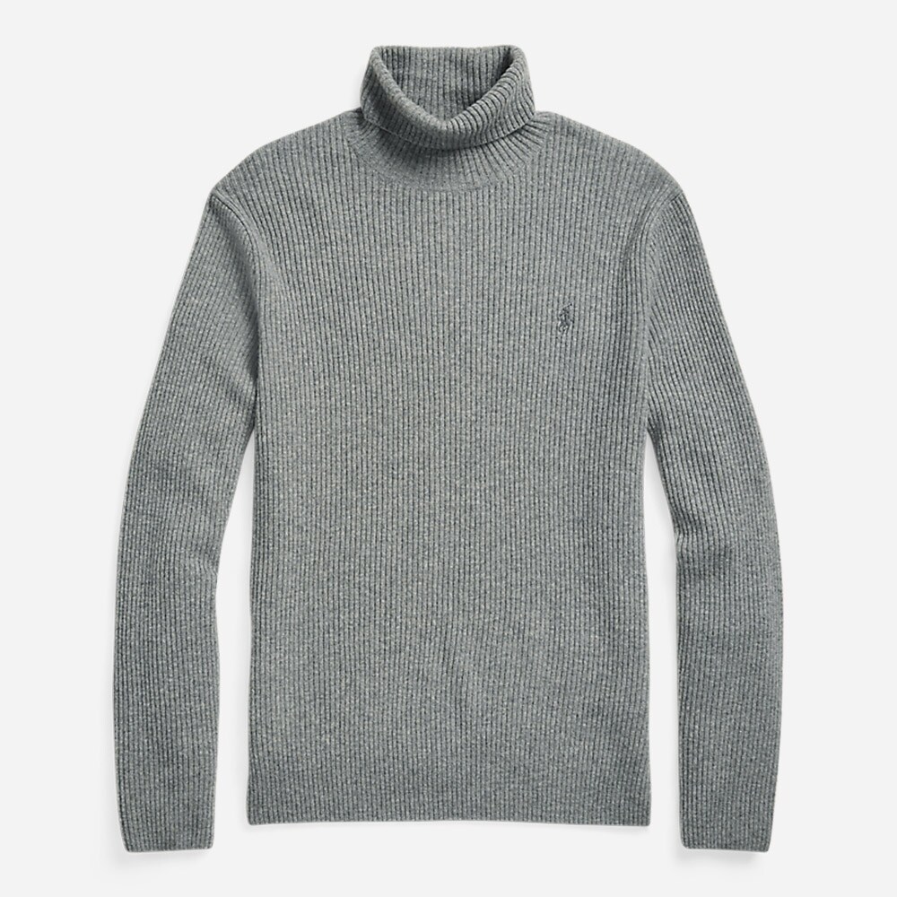 Rib Long Sleeve-Sweater Fawn Grey Heather