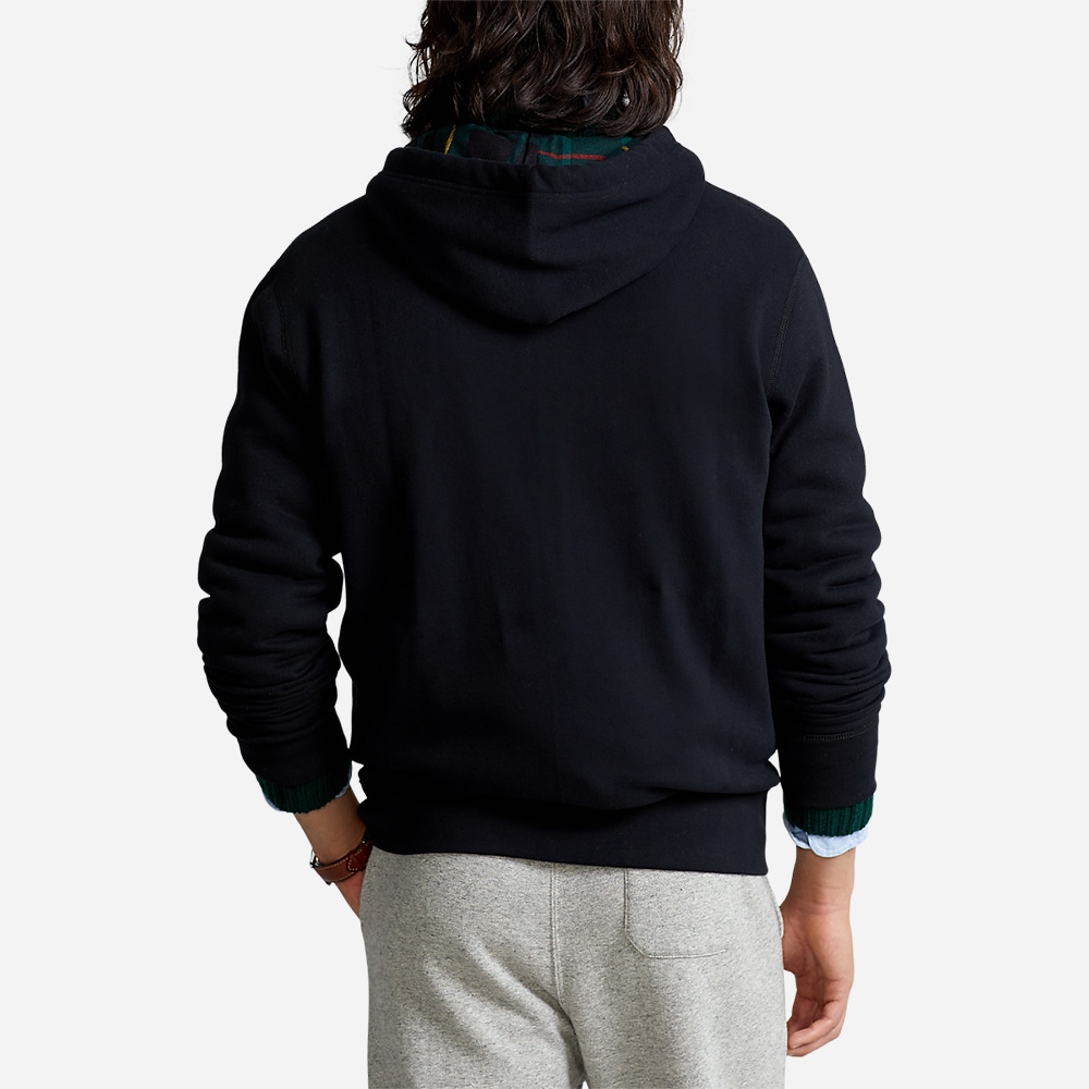 Long Sleeve-Sweatshirt Polo Black