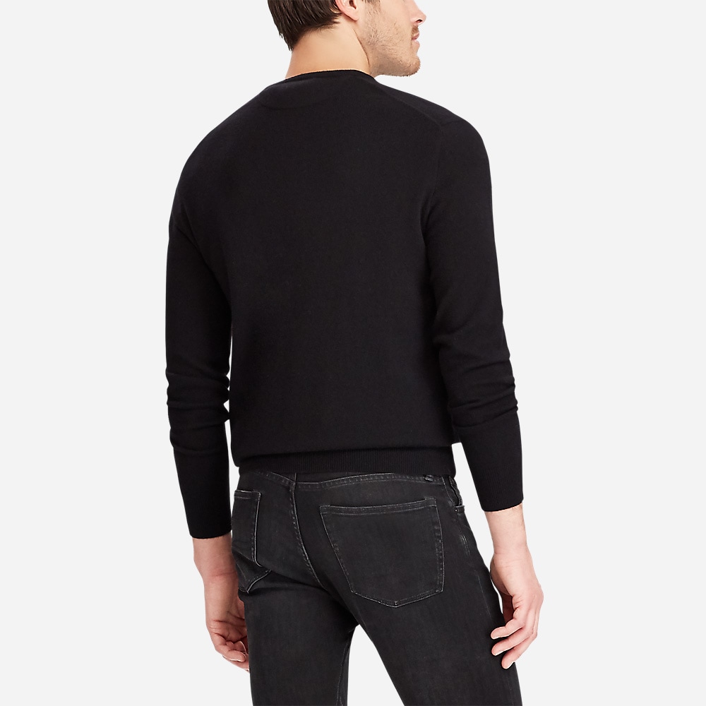 Long Sleeve-Sweater Polo Black