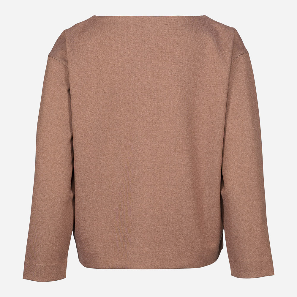 Cropped Ponti Sweatshirt Cinnamon Brown