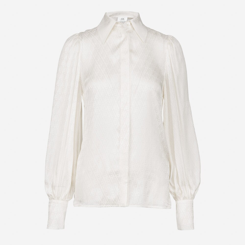 Blouson Sleeve Shirt Daisy White