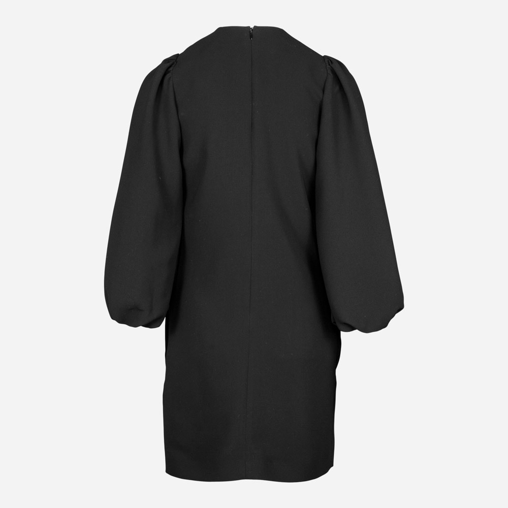 Blouson Sleeve Shift Dress Black