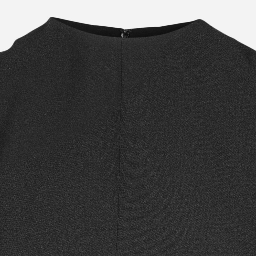 Blouson Sleeve Shift Dress Black