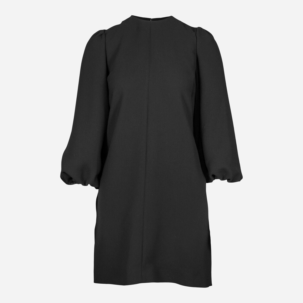 Blouson Sleeve Shift Dress Black