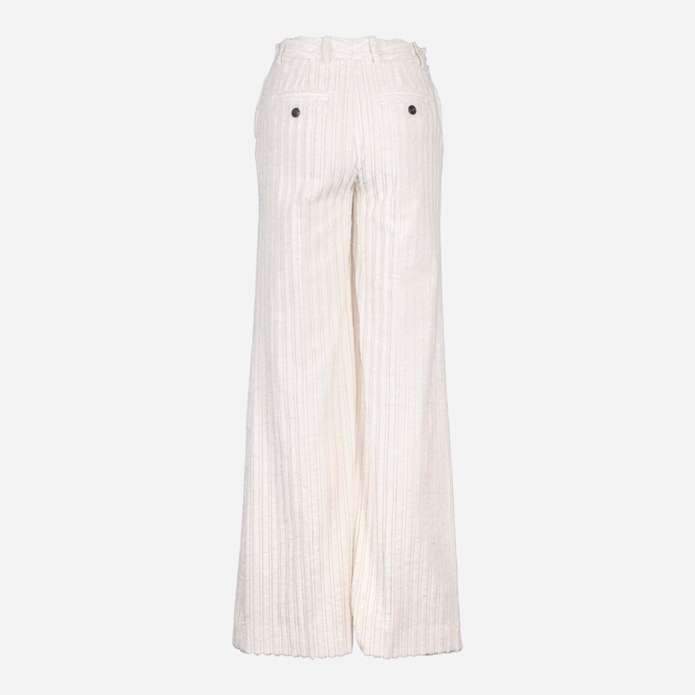 Flared Cord Trouser Daisy White