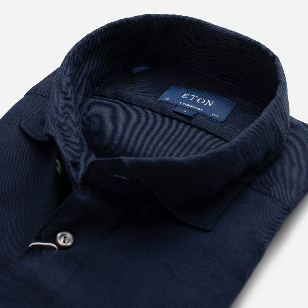 Cotton/Tencel Soft Cont Dark Blue